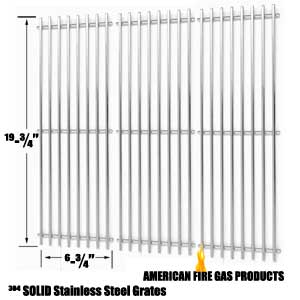 Replacement Stainless Cooking Grid For Char-Griller 2121, 2123, 2222, 2828, 3001, 3030, 3725, 4000, 5050, 5252, 3008 Gas Grill Models, Set of 3